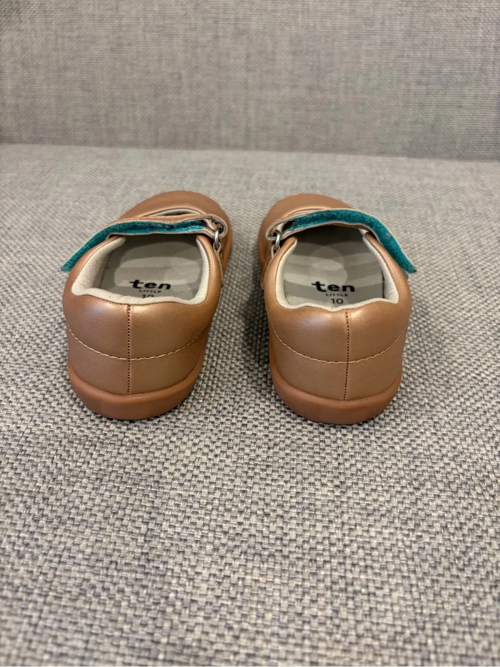 Ten Little Mary Janes, Rose Gold, Old Size 10 (New Size 9.5)